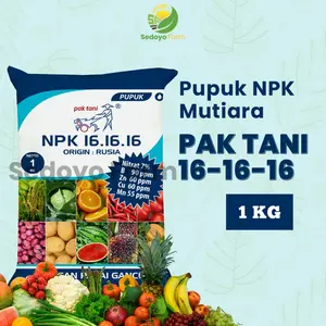 Pupuk NPK 16 16 16 Pak Tani Mutiara Biru Origin Rusia Kemasan Asli Pabrik 1 KG
