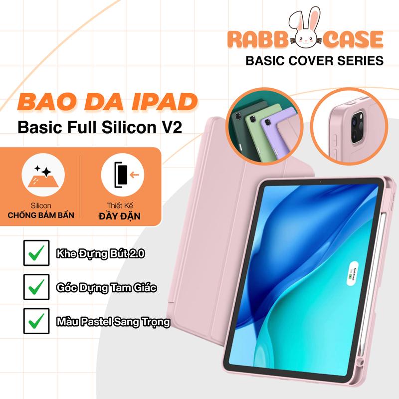 Bao da silicon iPad màu pastel chống sốc, có khe đựng bút cho iPad Gen 7/8/9/10, Air 4/5, Pro 11 inch Ốp Phụ Kiện dành cho iPad Case