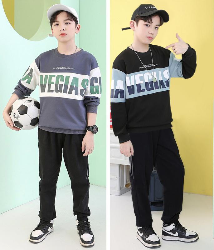 Bộ quần áo thu đông trẻ em 14-48kg dành cho bé trai mẫu VEGA , Chất Nỉ Da Cá, Bộ dài tay, Set đồ cho bé, Đồ bộ bé trai và bé gái - B08