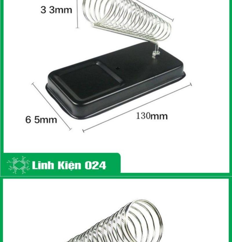 Product Introduction of Kệ hàn gác mỏ hàn lò xo đế vuông 110mmx63mm kèm ốc cố định giá đỡ trên bàn 2