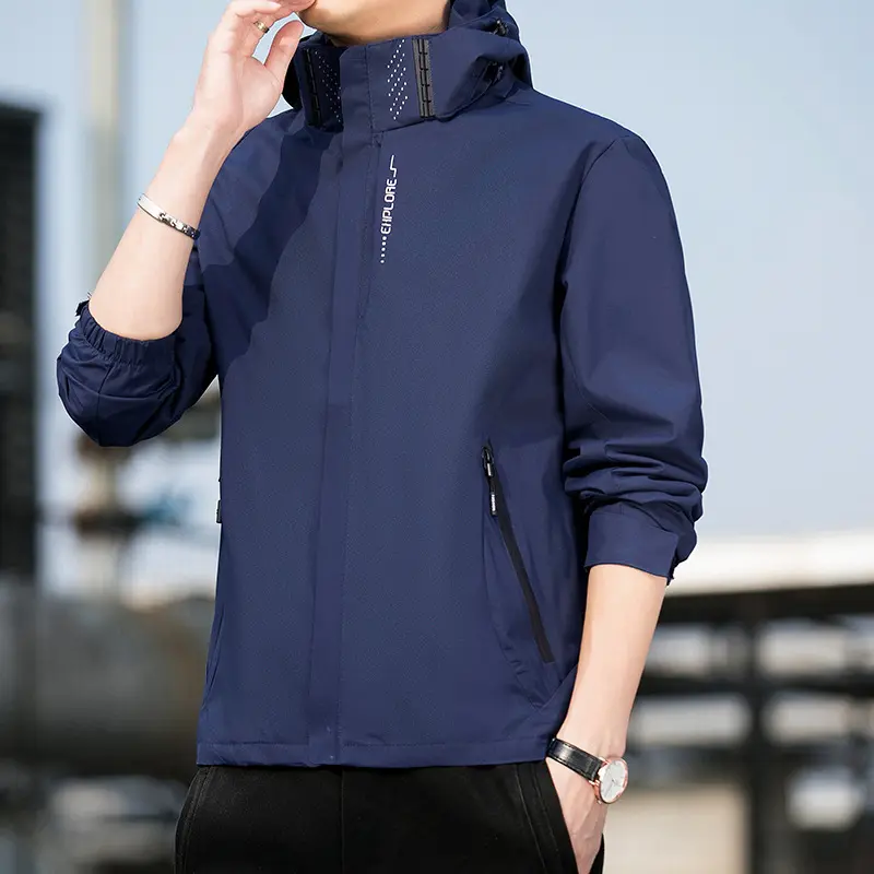 Áo khoác gió nam 2 lớp chống nước 2023 , chất gió tráng bạc, chống mưa, chống gió, ngăn tia UV Menswear Jacket