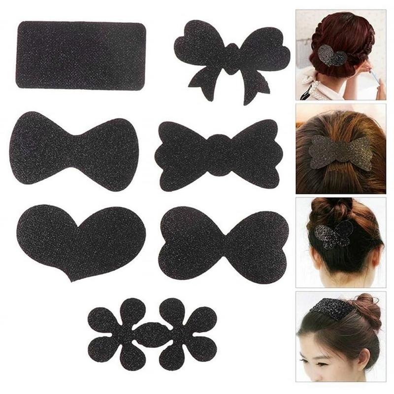 Sét 10 miếng dán tóc mix đủ kiểu màu đen cho bé và chị em Women Cài Tóc Phụ Kiện Tóc Voi Kem