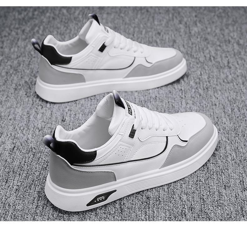 Product Introduction of Labor Protection Men's Shoes Summer 2025 New Waterproof Non-slip Leather Panel Shoes Men's Casual Sports Work White Trendy Shoes 18