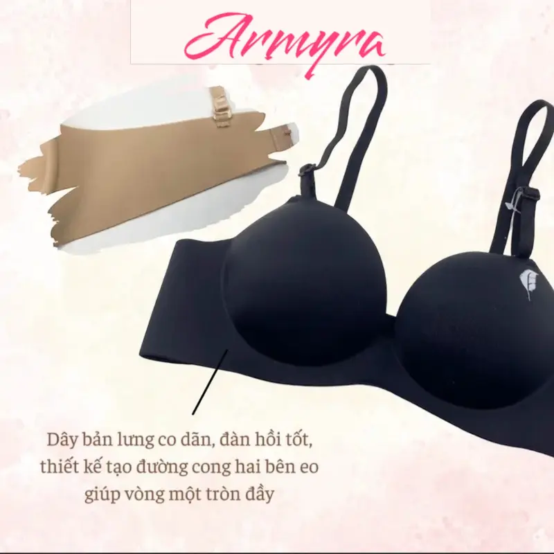 [14] COMBO 3 Áo Lót Su Đúc Không Gọng Đệm 2.5cm DJW Nữ D01 Bra Tua Rua [ LÁ DJW - 16 ] 2