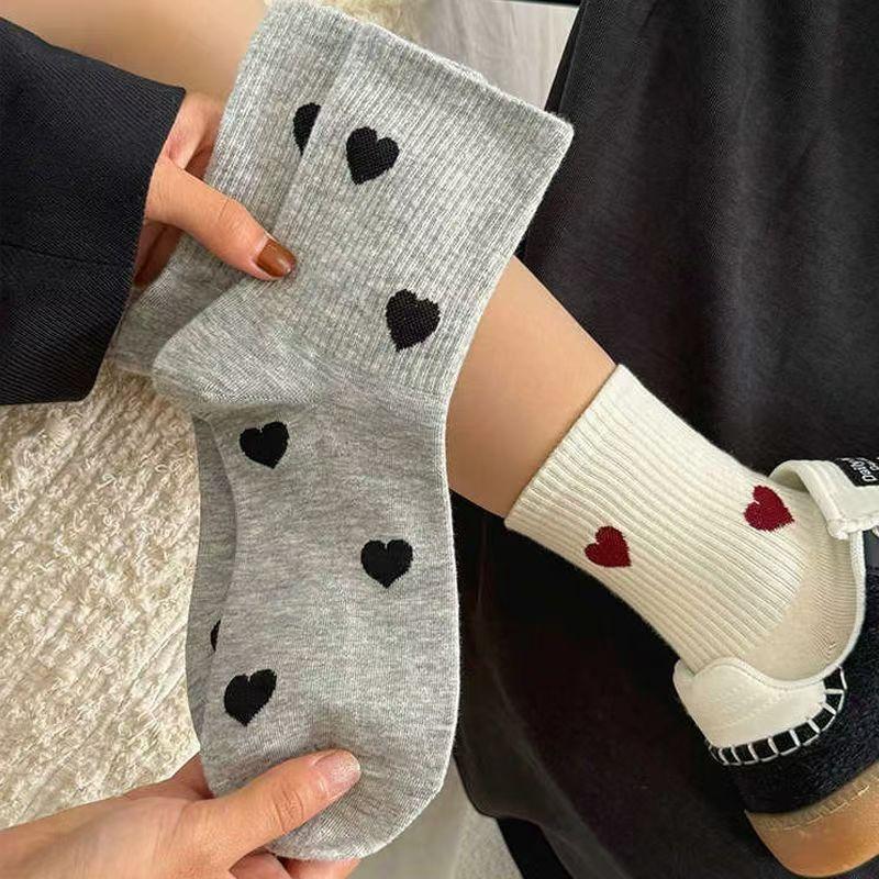 Tất Dài Ống Giữa, Màu Xám Hợp Xu hướng Thích Hợp Cho Mùa Thu Và Mùa Đông, Thoải Mái Và Thoáng Khí, Tất Ấm Áp, Dành Cho Nữ 6
