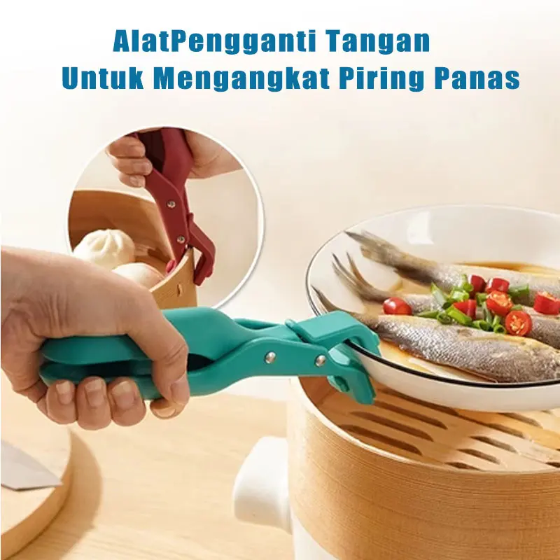 Vixplorn Penjepit Panci Mangkok Piring Anti Panas Alat Penjepit Mangkok Praktis Nyota/Capitan Mangkok Panci Alat Jepit Panci Hotplate Penjepit 4