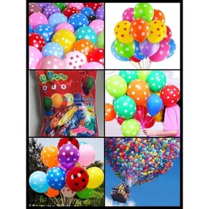 TR- 100pcs Balon Polkadot 12Inch Isi 100Pcs Balon Totol Balon Ulang Tahun