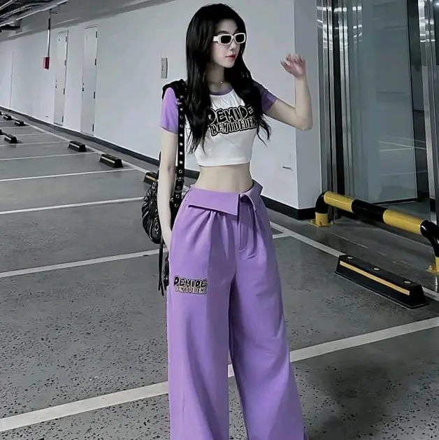 bộ cotton dài  mặt đi chơi  đều đẹp Nữ Women Áo Top Voi Đen Quần Nhung