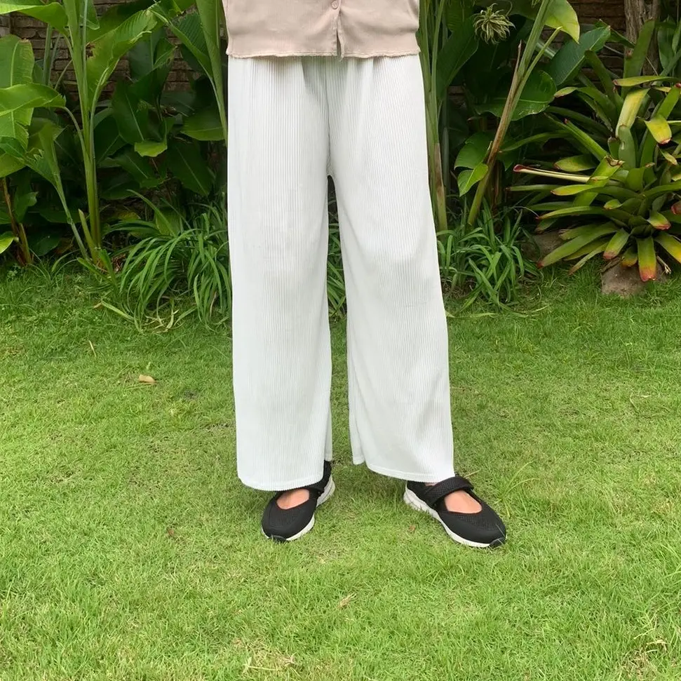 [milihbeau] Kulot Pleated Pants - celana kulot melar celana bumil celana plisket celana nyaman celana murah berkualitas warna netral celana kerja celana jalan celana casual formal informal xs-xl 012 celana putih celana panjang celana krem celana hitam