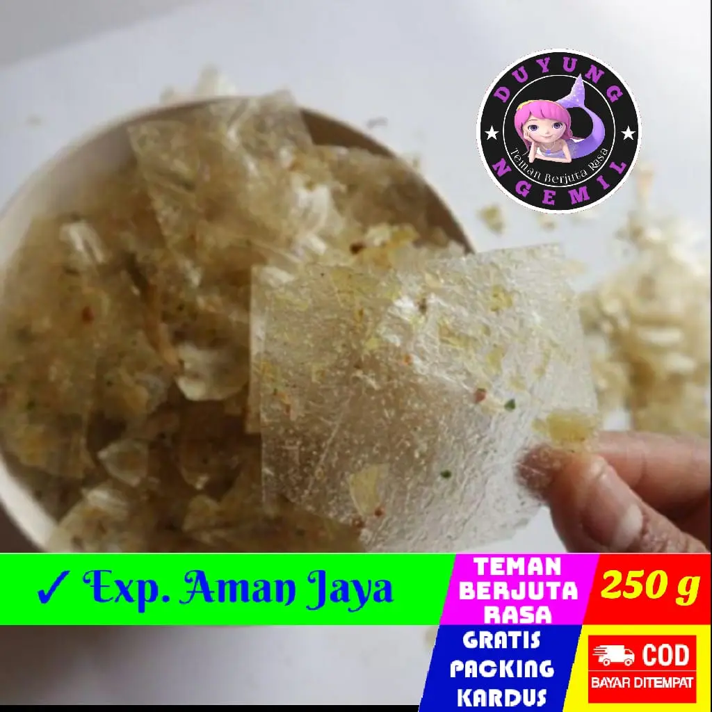 Keripik Kaca Original 250g / keripik kaca Asin Gurih | Duyung Ngemil - makanan ringan Jajanan sehat snack kiloan jajanan jadul camilan termurah cemilan murah