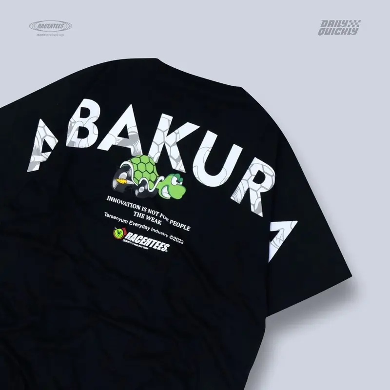Kaos Racing Pria Racertees Abakura Racing #15 Hitam 2