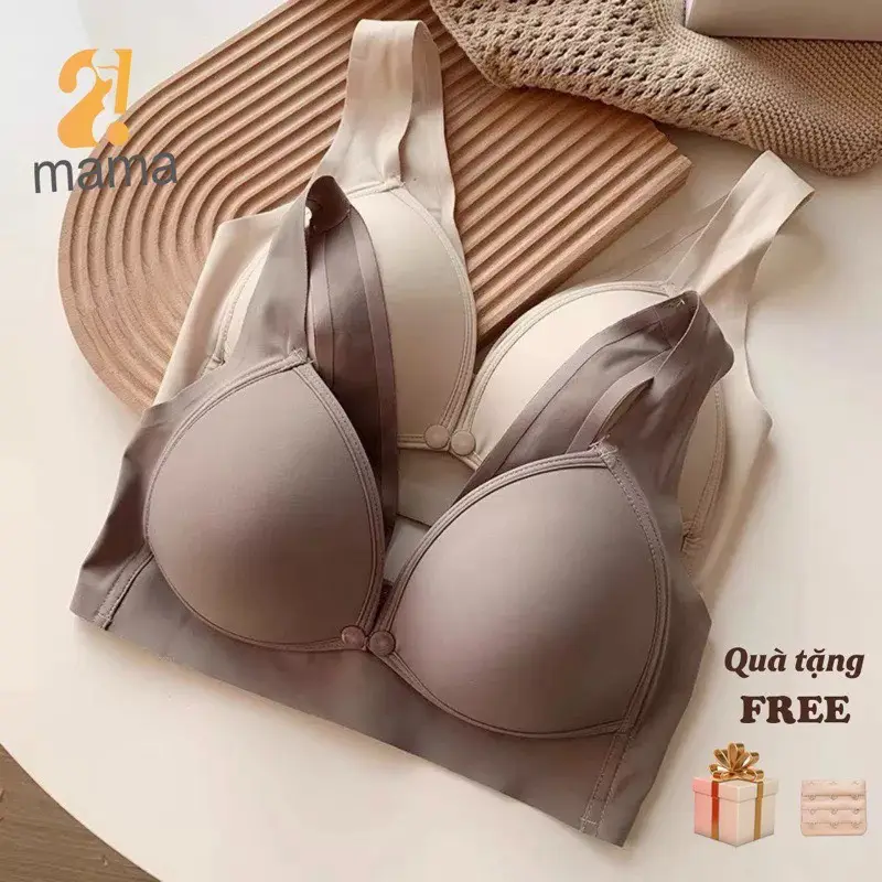 Áo Ngực 2Mama Chất Liệu Su Non B102 Mềm Mại, Nâng Ngực, Chống Chảy Sệ, Có Cúc Mở Cho Bé Ti