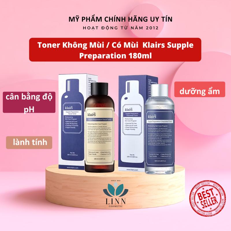 Nước Hoa Hồng Dear Klairs Supple Preparation Unscented 30ml/180ml - Toner không mùi & Có mùi hương klair chính hãng - Làm Đẹp Da, Skincare