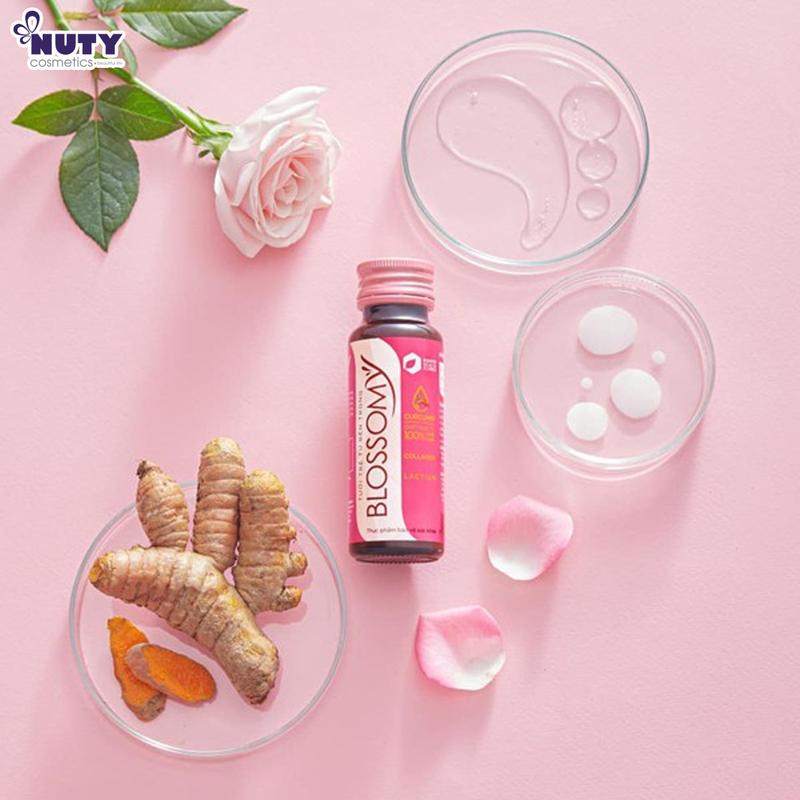 [Tặng serum cosmedica DATE 10/2025] [Mẫu Mới] Nước Uống Giúp Bảo Vệ Sức Khỏe Blossomy Blossomy Curcumin & Collagen (50mlx10) 2