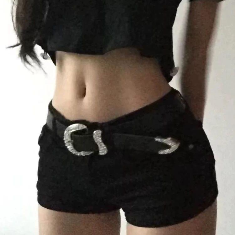 Ins Niche Rhinestone Belt Millennium Hot Girl Trendy Decoration Accessories Personality American Dark Style Belt for Women Shorts Y2K shapewear  corset 0