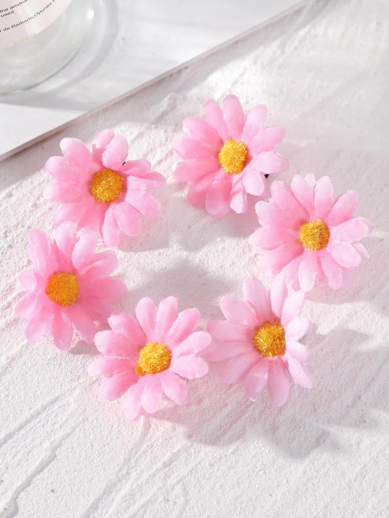 Product Introduction of 6pcs Boho Floral Decorative Hair Clips, Cute Sunflower Design Hair Accessories for Girls, Minimalist Headwear Suitable for Hair, Fashion Hair Accessories for Party, Daily Clothing Decor 9