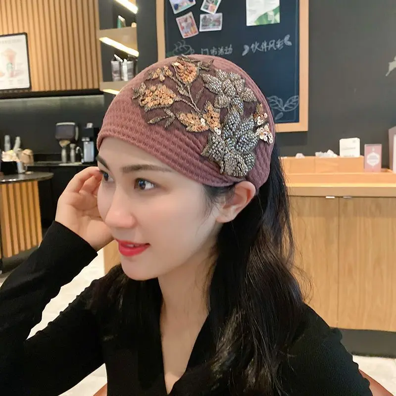 Băng Đô Dệt Kim, Thời Trang, Rộng Vành, Dành Cho Nữ, Băng Đô Mùa Đông, Phong Cách Người Nổi Tiếng Trên Internet, 2023 Phong Cách Mới, Thích Hợp Cho Mùa Thu Và Mùa Đông, Che Tóc Màu Xám, Phụ Kiện Tóc, Dành Cho Nữ Women Cột Tóc Titan Bàn Tay