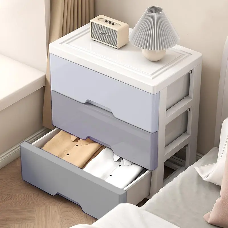 Storage Drawer, 1 Count Waterproof Stackable Storage Box with Wheels, Home Organizer for Bedroom, Office, Bathroom, Toy, Snack, Book