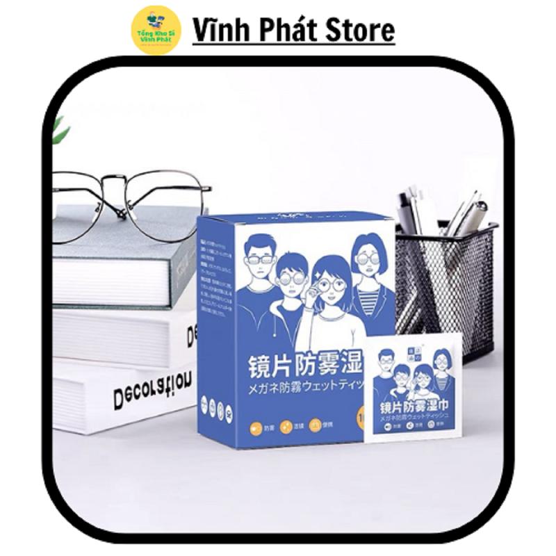 Hộp 100 Khăn Lau Kính mắt Nano, titan Chống Bám Hơi Nước, Chống Bụi Bẩn Lau Sạch Vân Tay Bụi Bẩn 88500