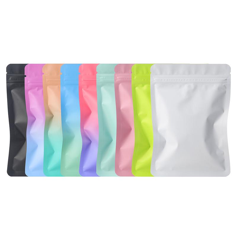 100 chiếc Túi mù hai mặt, Lì Gradient xanh lam và xanh lá cây, Túi Ziplock, Nhãn dán INS, Túi quà tặng bất ngờ, Đóng kín, Bao bì nhôm nhựa Chống Bụi 9