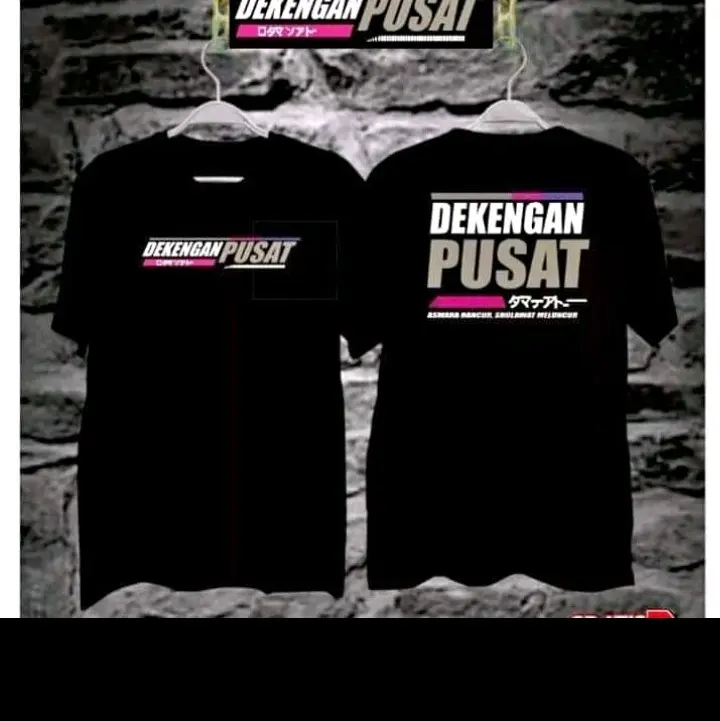 kaos dekengan pusat Hitam Baju Distro Pendek 1