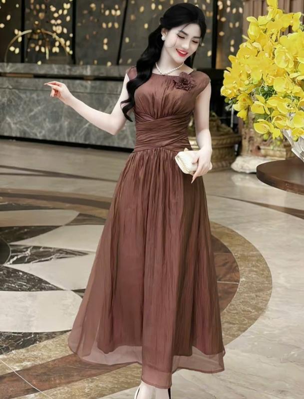  b27 váy tơ thiết kế xoắn eo 