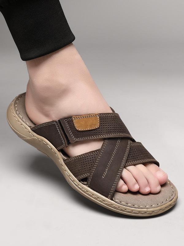 Men's Casual Solid Color Slides, Fashionable Comfortable Soft Sole Slides for Beach, Outdoor, Daily Wear, Breathable Comfortable Shoes for Men, Boy 7