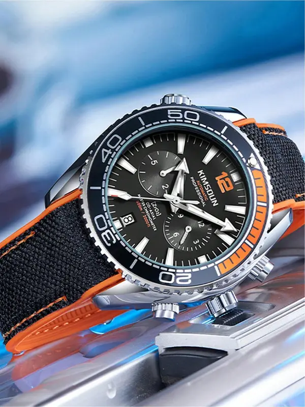 Men's Business Fashion Mechanical Watch, Casual Trendy Luminous Date Watch, Multifunctional Watch for Party, Daily Decor, Exquisite Watch for Birthday Gift with Box 6