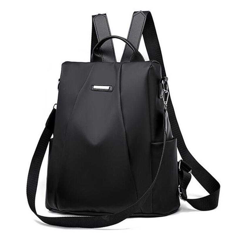 Women's Backpack Casual Nylon Solid Color School Single Shoulder Bag Female Fashion Detachable Strap Large Capacity Backpacks 4