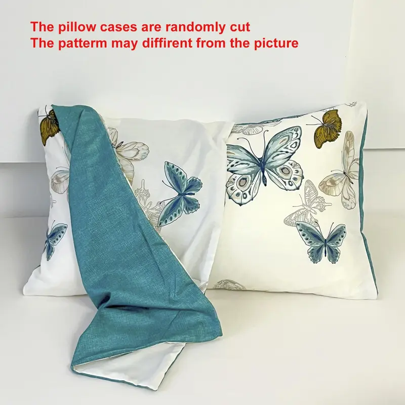 Butterfly Print Duvet Cover Set, 2/3 Counts/set Duvet Cover & Pillowcase without Filler, Cool Bedroom Accessories Soft Comfortable Bedding Set for Home 4