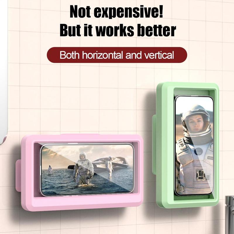 Product Introduction of 360-Degree Rotatable Smartphone Stand, Waterproof Shower Cellphone Holder, Wall Mounted Phone Holder for Bathroom, Kitchen & Home, Smartphone Accessories 19