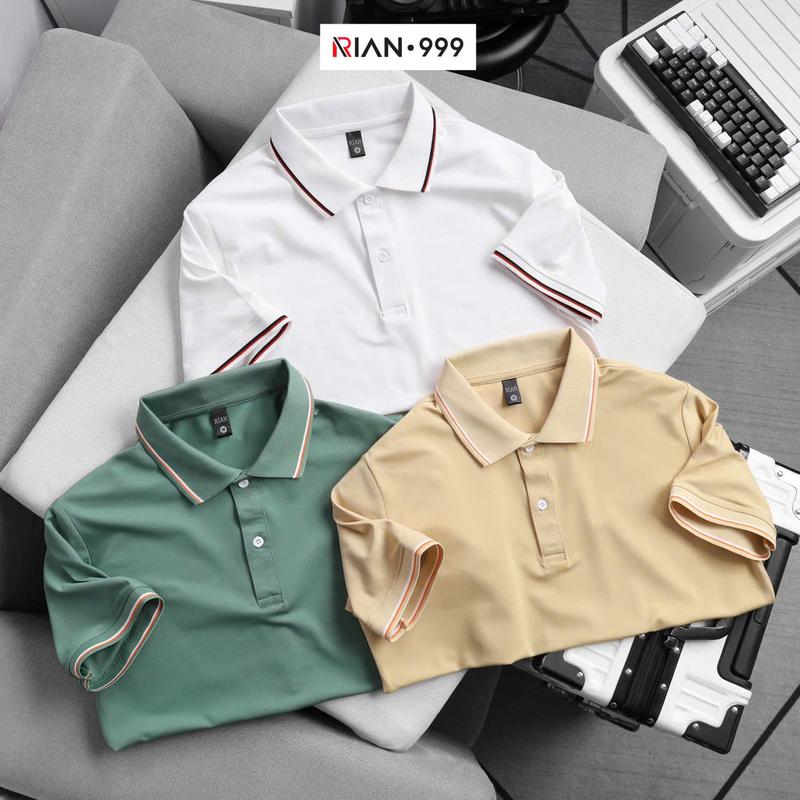 Combo 3 áo thun nam polo vải thun cá sấu, viền cổ viền tay RIAN.02