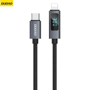 DUDAO L7/L9 Series Kabel Data Fast Charging 30W-100W Tampilan Digital Chip Emark Anyaman Tahan Lama SR Baru!