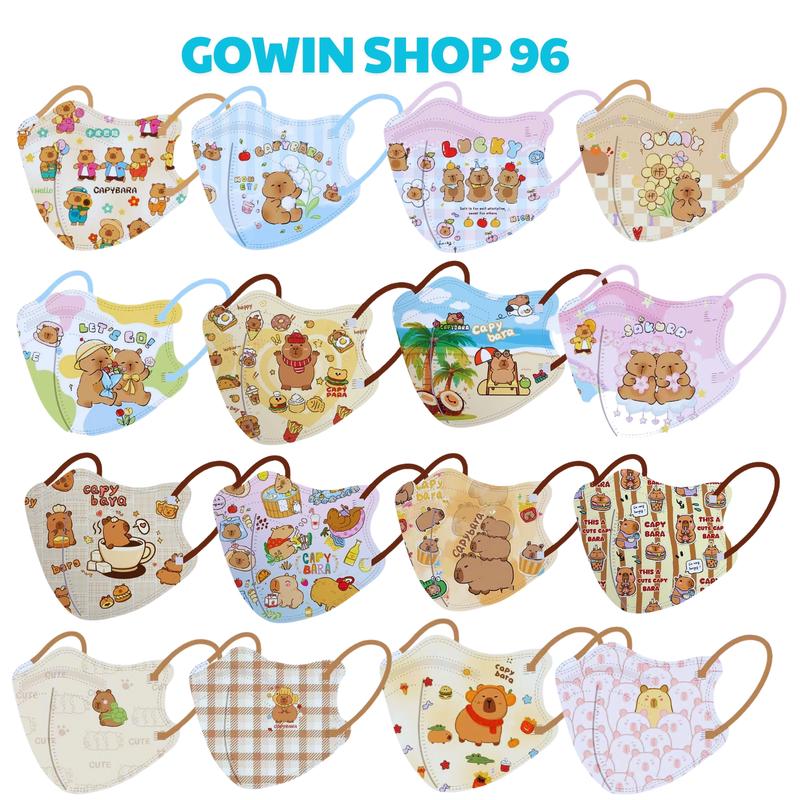 [0-12 tuổi]combo 50 chiếc khẩu trang 5d natra xinh xắn chất lụa mịn, không mùi