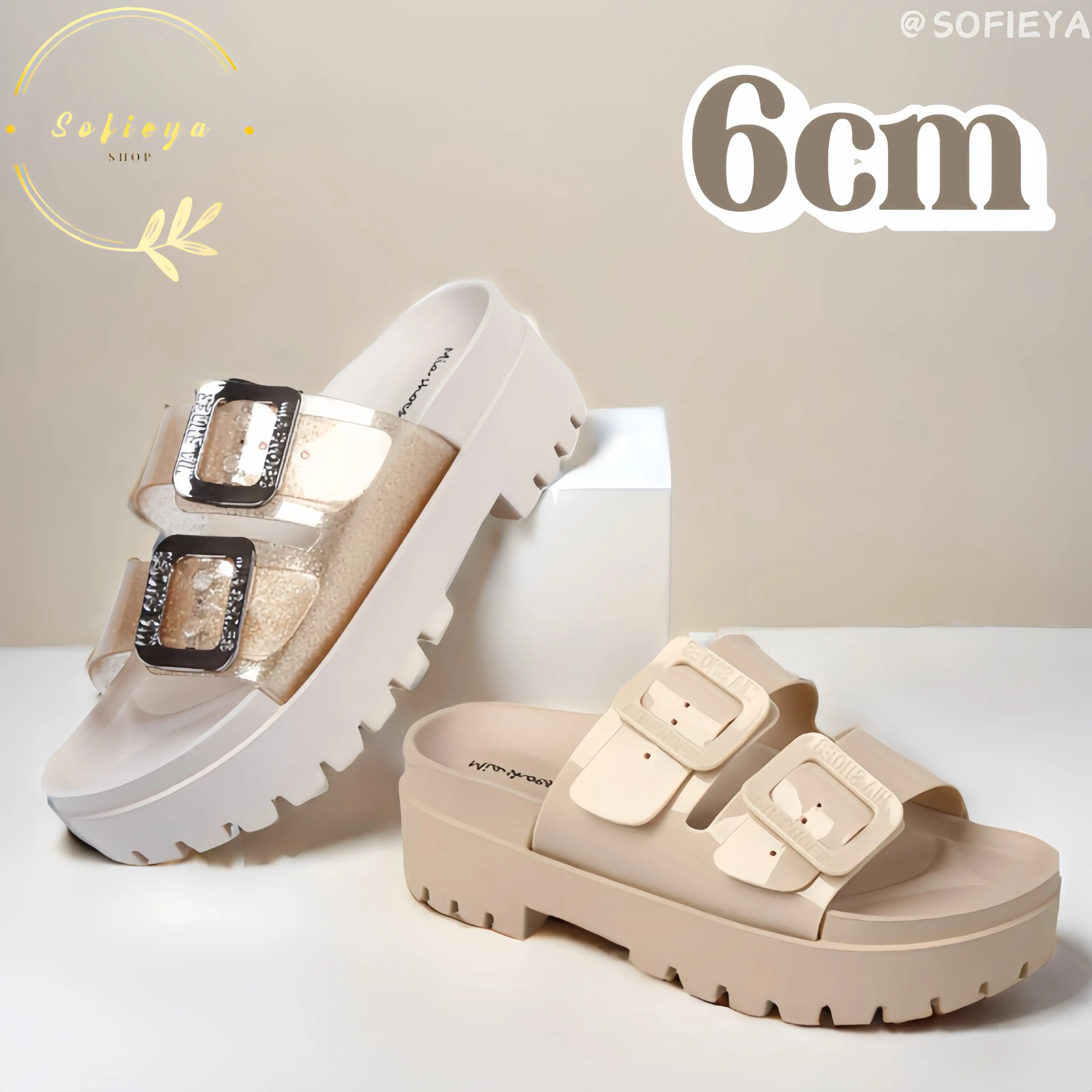 Sofieya Two strap sandals Rubber comfortable outfit adjustable heel 6cm for women summer footware fashion