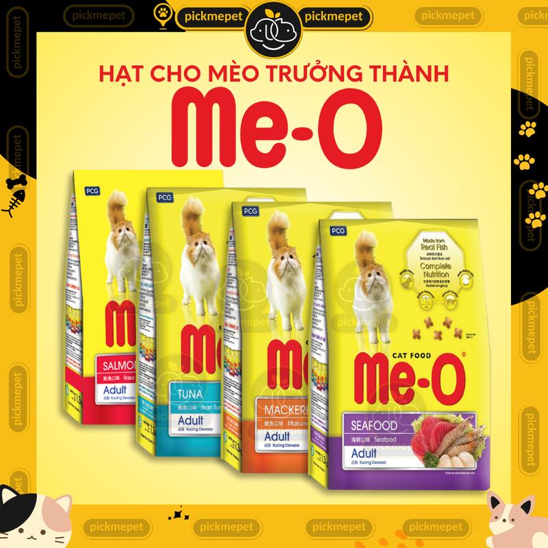 [Túi 1kg] Hạt cho mèo Me-o, Me o, Meo Cá Ngừ Cá Hồi Cá Thu