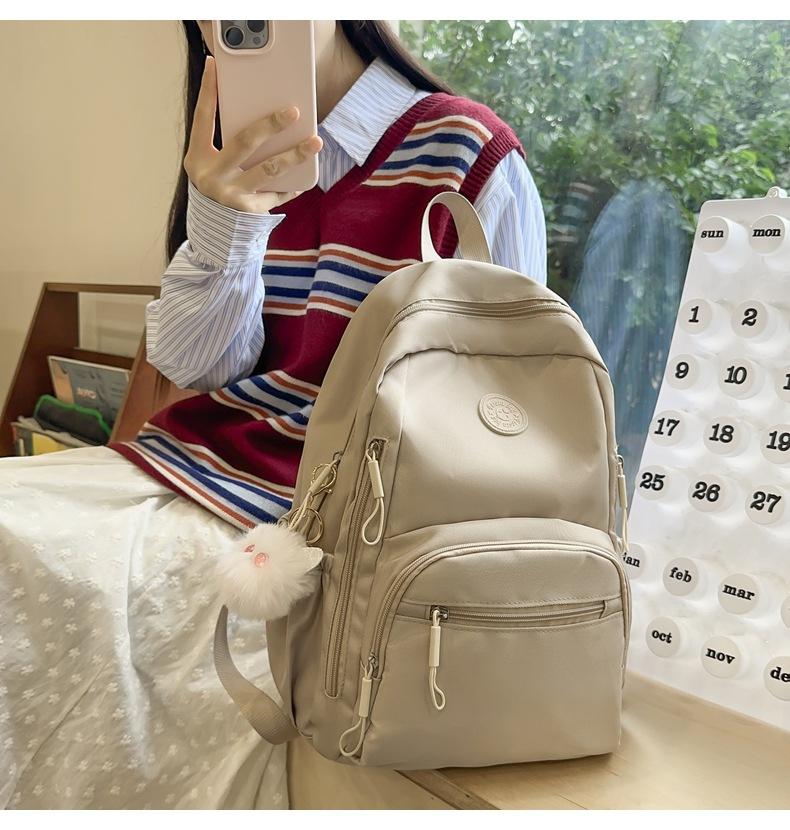 Product Introduction of Ba Lô Đơn Giản, Thời Trang Mới Mùa Thu 2024, Dành Cho Sinh Viên Đại Học Nữ, Phong Cách Mori, Cặp Sách Trong Khuôn Viên Trường Nhật Bản, Ba Lô Sức Chứa Lớn 13