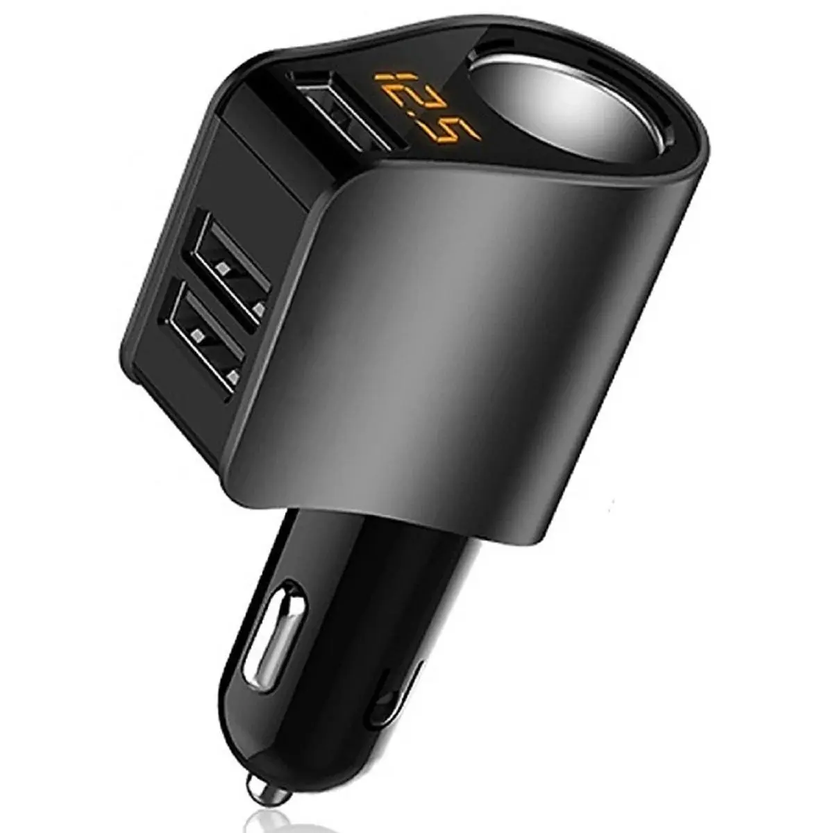 Tẩu Sạc Ô Tô HY10- có đèn led báo điện 1 đầu tẩu và 3 đầu USB