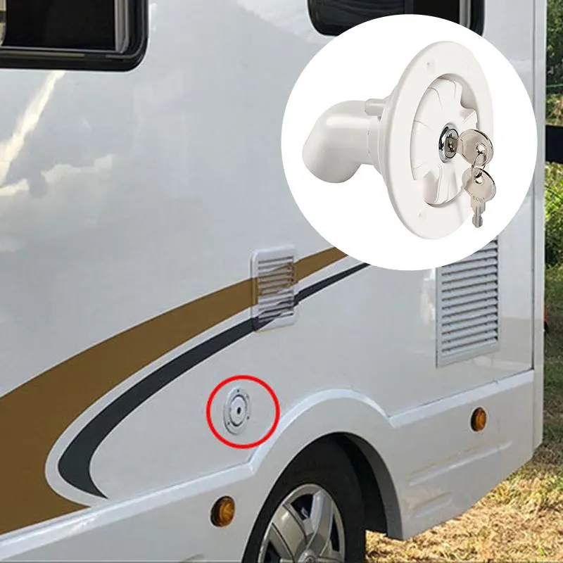 Lockable Gravity Water Inlet Plug With Lock, Lockable Inlet Filter For Most Fresh Water Inlets On RVs, Caravans And Boats