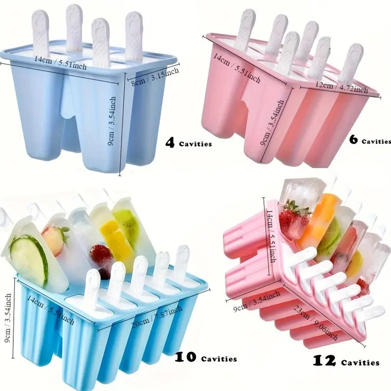 Silicone Ice Pop Maker, 1 Count Multi-grid Ice Pop Mold, Reusable Ice Pop Maker, Ice Pop Maker for Home Kitchen, Kitchen Supplies 1