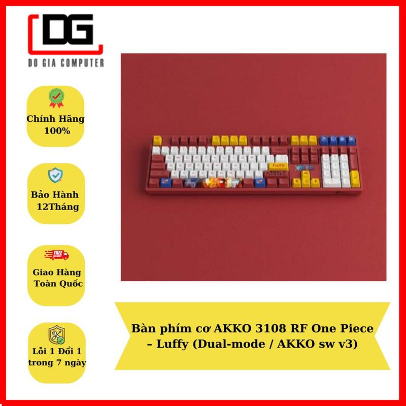 Bàn phím cơ AKKO 3108 RF One Piece – Luffy (Dual-mode / AKKO sw v3)