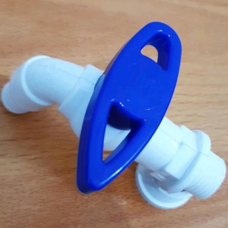Kran taman pvc tembok engkol biru putih 2 way - Shop | Tokopedia