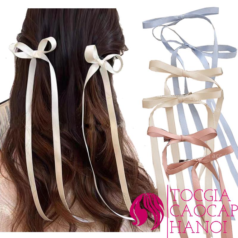 Product Introduction of Kẹp tóc nơ ruy băng 1 NƠ đuôi dài, nhiều màu ngọt ngào dễ thương NO11 24