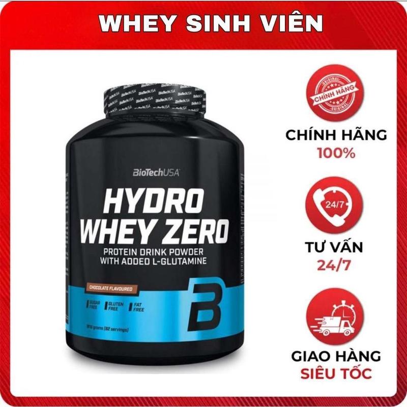 Chính hãng Bột protein BioTechUSA Hydro Whey Zero 4 Lbs 1,816 Kg tại Whey Sinh Viên