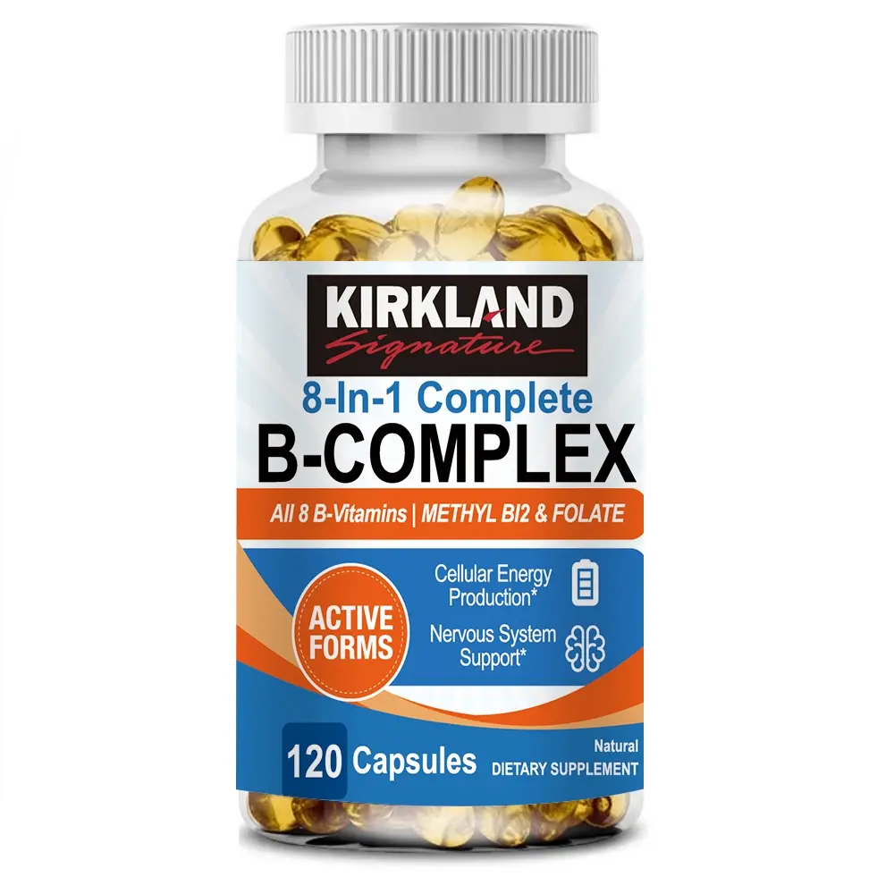 8-in-1 Complete B Complex, All 8 B Vitamins, B12, B1, B2, B3, B5, B6 ...
