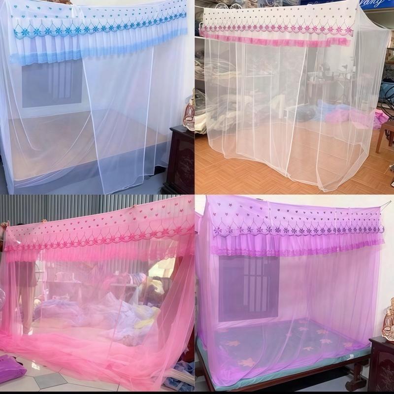 ( GIÁ TỐT) Mùng ngủ treo 4 góc- vải tuyn lạnh thái cao cấp. Hàng loại 1