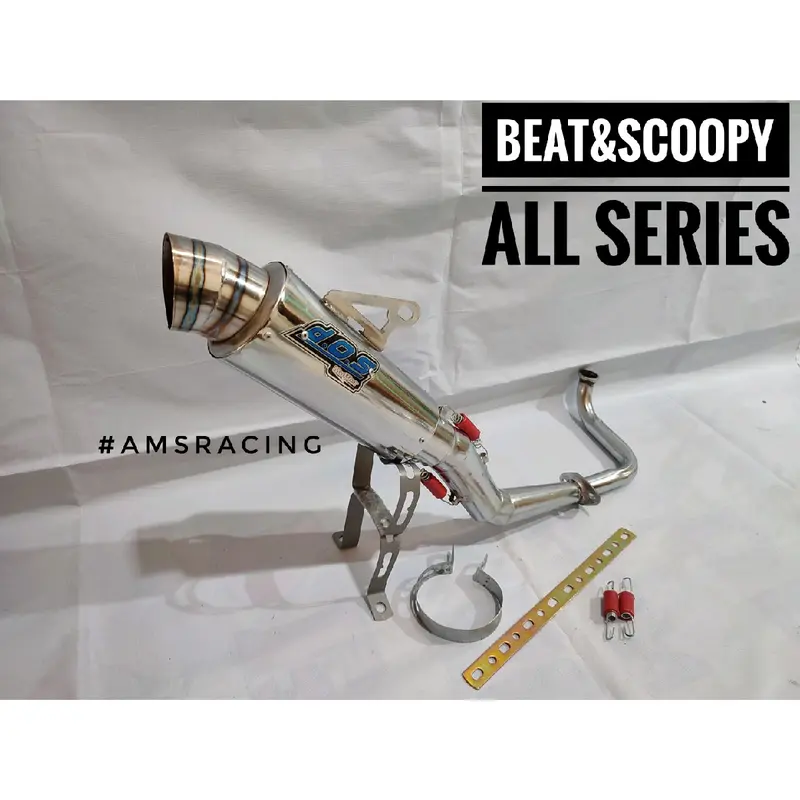Knalpot Racing DOS Muffler Beat fi/beat karbu/beat street/beat new/beat pop/scoopy karbu/scoopy fi/scoopy new/genio/nex lama/spin/spacy 0