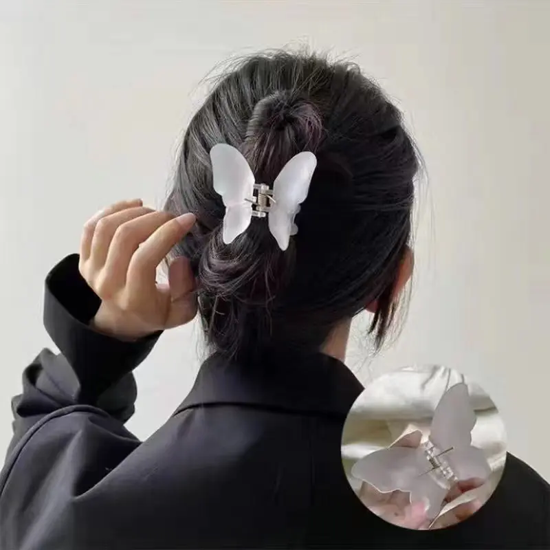 Kẹp Tóc Càng Cua, Thời Trang, Thiết Kế Hình Bướm Răng Chéo Thanh Lịch, Phụ Kiện Tóc 2