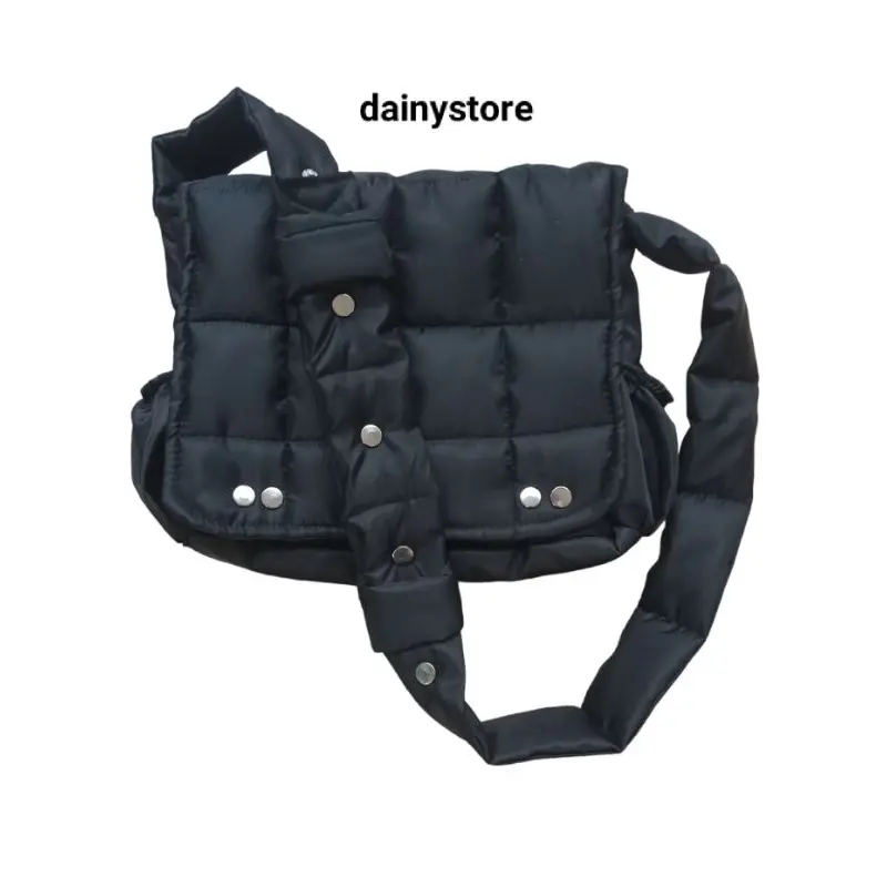 túi đeo chéo chần bông cúc bấm tăng giảm dainystore cao cấp 0