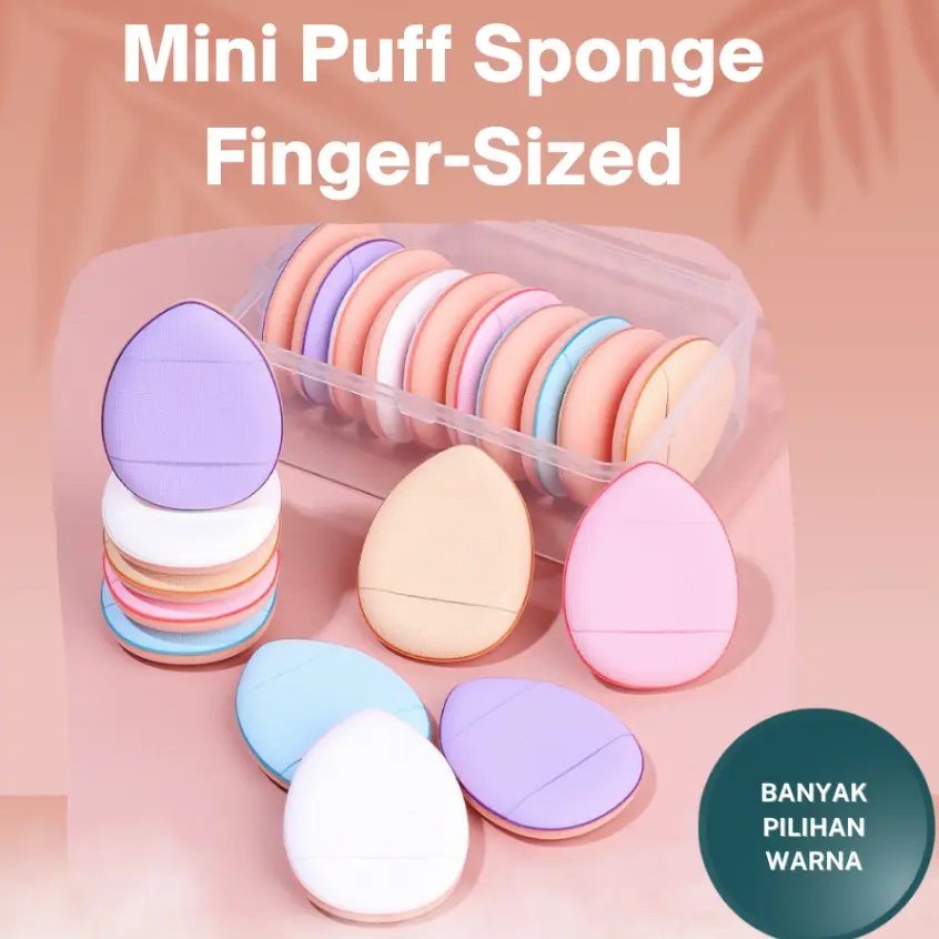 Mini Puff Sponge Makeup Finger-Sized Air Cushion 1 biji Free Box ...